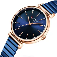 CURREN - Reloj 9081 Para Mujer Analogo Elegante de Acero
