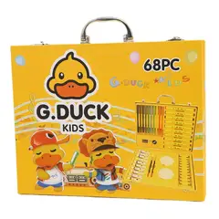 GENERICO - Set Kit Arte Dibujo Pato G. Duck Maleta Lujo X 68 Piezas