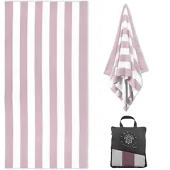 FITNICS - Toalla Microfibra Playa Secado Rapido Viaje + Estuche 160x90cm - Lila