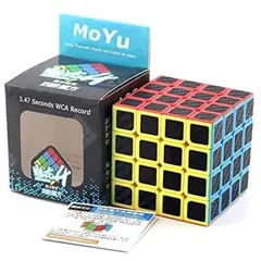 MOYU - Cubo Rubik 4x4 Meilong Speed Cube Carbono