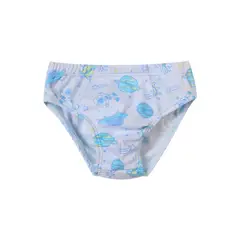 SANTANA - Pantaloncillo Niño Estampado Azul Pálido
