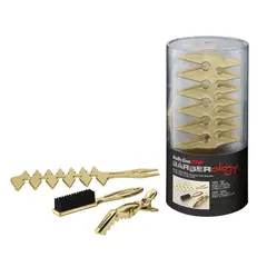 BABYLISS - Display Set De Peinado Gold Barberology 18 Piezas.