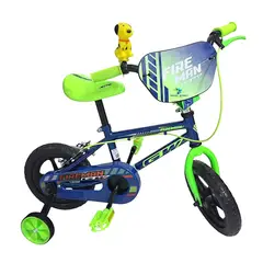 GW - Bicicleta Niño Rin 12 Fireman Ruedas Auxiliares Niña