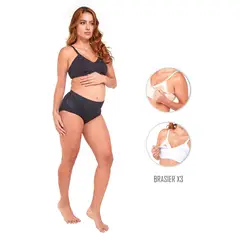 SANTANA - Combo X3 Brasier Mujer Lactancia Multicolor