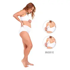 SANTANA - Combo X3 Brasier Mujer Lactancia Blanco