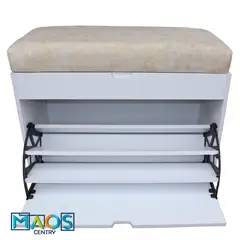 WOOD PETS - ZAPATERO 1 NIVEL RECIBIDOR PUFF EN MADERA