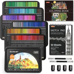 GENERICO - Kit De Dibujo Colores Profesionales 174 Und Shuttle Art