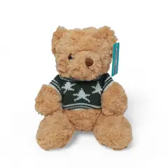 YOYOSO - PELUCHE - OSO - CON SUETER VERDE DE ESTRELLAS - 23 CM