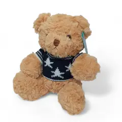 YOYOSO - PELUCHE - OSO - CON SUETER NEGRO DE ESTRELLAS - 23 CM