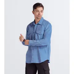 GAS EVOLUTION JEANS - Camisa Masculina Slim Gas