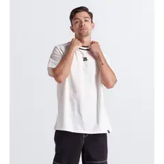 TYPER - Camiseta Oversise Bordada Con Cuello Tejido