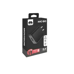 MOVISUN - Cargador Mc-50 Usb 2.4 Amperios Incluye Cable Usb/v8 negro