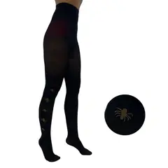 RITCHI - Media Opaca Con Diseño Arañas Doradas Halloween