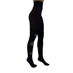 RITCHI - Media Opaca para Mujer Diseño Telarañas Estilo Halloween