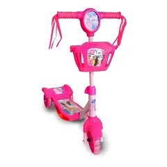GENERICO - Patineta Scooter con Luces Canasta 3 Llantas