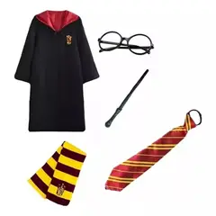 SIN MARCA - Disfraz Harry Potter Adulto fiesta Halloween casa Gryffindor