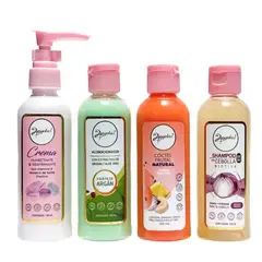 ANYELUZ - Kit viajero shampoo acondicionador mascarilla y humectante.---