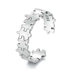 ALHAJAS - Anillo Rompecabezas Puzzle Ajustable Para Mujer Fabricado En Plata