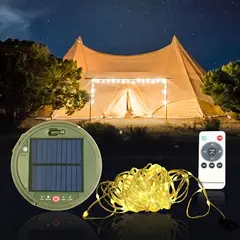 CAMPINGAZ - Lampara camping solar recargable con cadena de luz