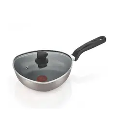 IMUSA - Wok Antiadherente con Tapa de Vidrio 24 cm Talent