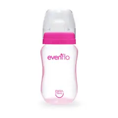 EVENFLO - Biberon Cuello Ancho 9 Onzas Polipropileno Rosado -