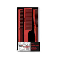 BABYLISS - Set Peinillas Barberia X3 Unidades Rojo