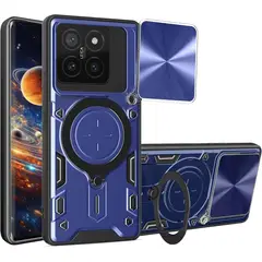 GENERICO - Estuche Armo Antigolpe Con Soporte Compatible con Xiaomi 14T Pro Azul