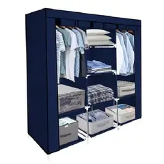 GENERICO - Closet Ropero Armable 3 Puertas Organizador Portatil Color Color Azul