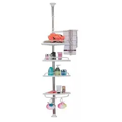 GENERICO - Organizador Esquinero Ducha Baño De 4 Niveles Multifuncional Color Blanco