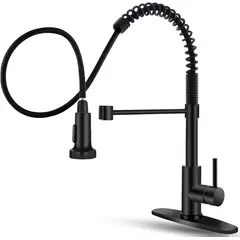 OEM - Grifo para Lavaplatos Negro en Acero Inoxidable Llave De Agua Cocina