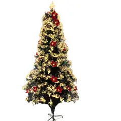 IKSA - Arbol De Fibra Optica 210cm con Flores y Estrella Incluida