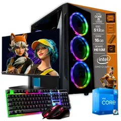 INTEL - PC EQUIPO GAMER CORE I5-12400 SSD 512GB MEM 16GB MONITOR 22 LED