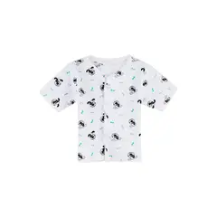 SANTANA - Camiseta Manga Corta Bebé Prematuro Niño Blanco