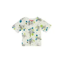 SANTANA - Camiseta Manga Corta Bebé Prematuro Niño Gris Medio