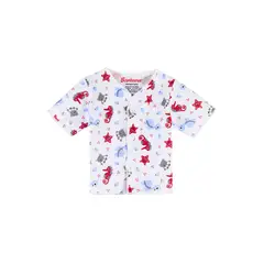 SANTANA - Camiseta Manga Corta Bebé Prematuro Niño Rojo