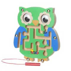 GENERICO - Juego Laberinto Magnetico Buho Didactico De Madera