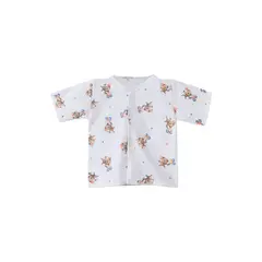 SANTANA - Camiseta Manga Corta Bebé Prematuro Niño Marfil_.