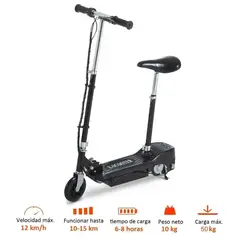 HOME - Scooter para Niños con Silla Electrica Teksilver - NEGRA