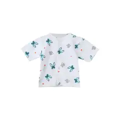 SANTANA - Camiseta Manga Corta Bebé Prematuro Niño Agua Marina