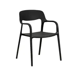 ERGONOMUS - Set x5 Sillas de Cafetería Comedor con Brazos Negra