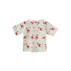 SANTANA - Camiseta Manga Corta Bebé Prematuro Niña Crema