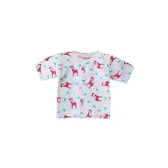 SANTANA - Camiseta Manga Corta Bebé Prematuro Niña Magenta_.