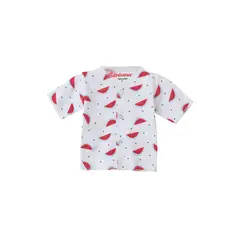 SANTANA - Camiseta Manga Corta Bebé Prematuro Niña Fucsia Oscuro_.
