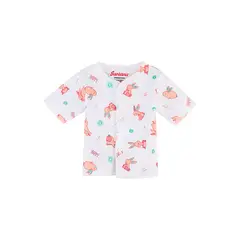 SANTANA - Camiseta Manga Corta Bebé Prematuro Niña Coral Oscuro_.