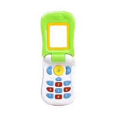GENERICO - Teléfono Juguete Celular Musical Espejo Bebe Niño + Baterias