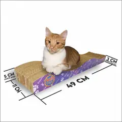 HALLY PET - 1 Rascador Ondas De Cartón Para Gatos Largo