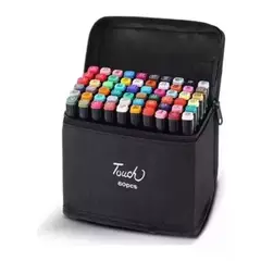 GENERICO - Set Marcadores 80 Piezas, Colores, Doble Punta, Touch