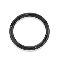 AGHA JEWELRY - Titanio piercing Clicker Aro Bisagra Negro para Lóbulo cartílago y Helix