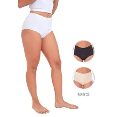 SANTANA - Combo X3 Panty Faja Mujer Multicolor