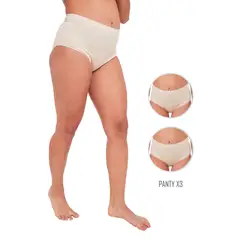 SANTANA - Combo X3 Panty Materno Mujer Beige
